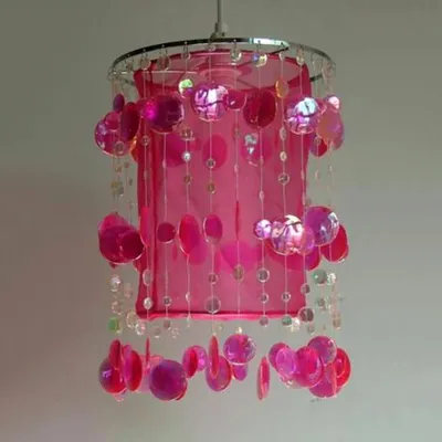 Produktbild von Leuchtenschirm Pinky Chip aus hochwertigem Kunststoff und Organza-Stoff