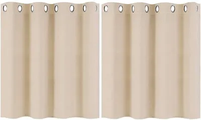 Produktbild von Küchengardinen Vitrage 2tlg Beige Polyester 90x132cm