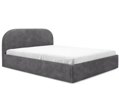 Produktbild von GUTTO Čalúnená posteľ MOON Grey 200x200 Kovový lamelový rám Vysoko kvalitná posteľ Boucle Teddy Fabric s posteľným boxom a úložným priestorom
