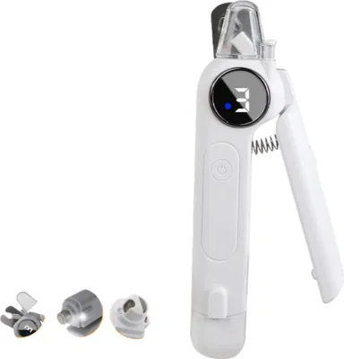 Obrázek produktu pro INF 2-v-1 Zastřihovač a bruska na nehty pro domácí mazlíčky s LED světlem, 2 kusy Bílý