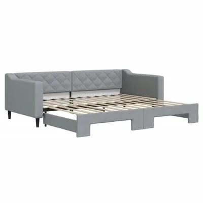 Obrázok produktu pre vidaXL Rozkladacia posteľ Svetlo šedá 90x200 cm Látka