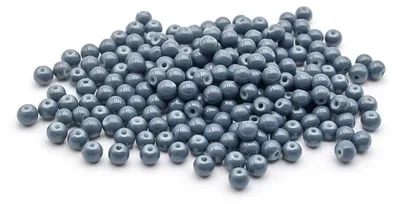 Produktbild von Vintageparts Glasperlen rauchblau glasiert 4 x 4,5 mm, 200 Stück