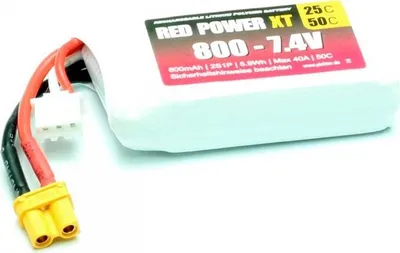 Produktbild von Pichler LiPo Akku RED POWER XT 800 - 7,4V / 15406