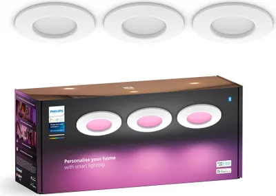 Zdjęcie produktu dla Philips Wąska oprawa podtynkowa 90 mm, Bluetooth/Zigbee, Biały, Wielo, 2000 K, 6500 K, 105°