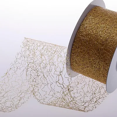 Produktbild von Spiderweb Tischband - 8cm metallic gold - Rolle 25m - 67 003-R 80