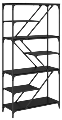 Image de Étagère vidaXL, aspect chêne noir, 91 x 36 x 176 cm, aggloméré