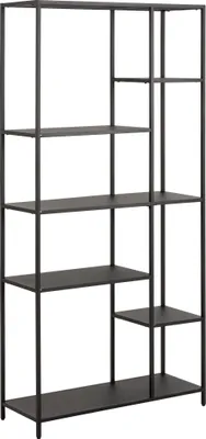 Produktbild von Newcastle Bücherregal mit 6 Regalen schwarz.