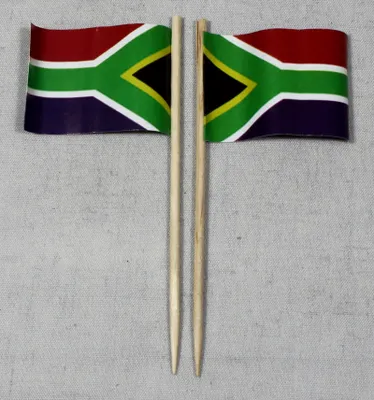 Produktbild von Party-Picker Flagge Südafrika Papierfähnchen in Spitzenqualität 25 Stück Beutel
