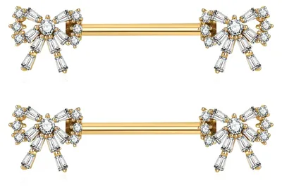 Imagen del producto de Implante de acero quirúrgico para piercing de pezón de 14 mm, para mujeres