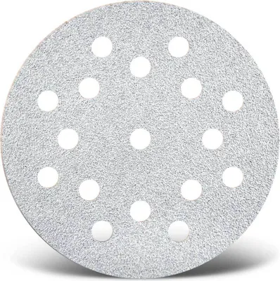 Produktbild von MENZER White Klett-Schleifscheiben, 125 mm, 17-Loch, f. Exzenterschleifer, Normalkorund (50 Stk.) K150