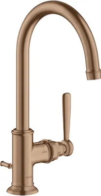 Produktbild von Einhebel-Waschtischmischer AXOR MONTREUX 210 DN 15 m ZAG 1 1/4Zoll brushed red gold mit Zugstangen-Ablaufgarnitur 1 1/4Z brushed red gold