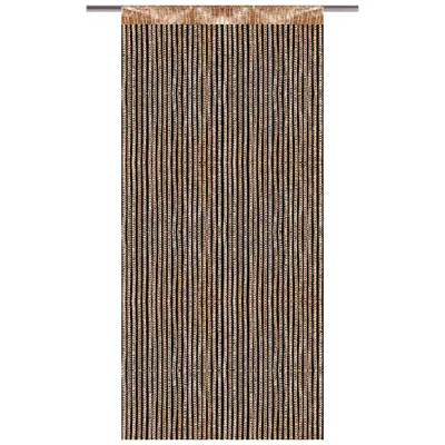 Image de Rideau décoratif effet Polyester, avec œillets pour tringle, couleur or, dimensions 300x250 cm