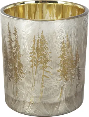 Produktbild von TrendLine Kerzenhalter aus Glas Ø 7 x 8 cm silber-gold