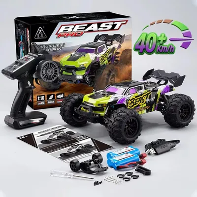 Obrázek produktu pro Dálkově ovládané auto - terénní buggy v měřítku 1:16 - pohon všech kol - rychlost 40 km/h - motor s kartáči - 2 baterie