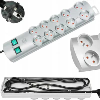 Obrázek produktu pro Brennenstuhl 1153302128, 2 m, Černá, 8 AC zásuvky / AC zásuvek