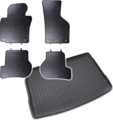 Produktbild von Gummi Kofferraumwanne + Fußmatten Set für VW Golf 5, Bj. 10/2003-2009