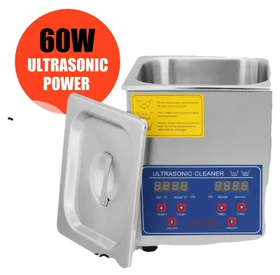 Zdjęcie produktu dla Myjka ultradźwiękowa, pojemność 2 l, regulowany czas i temperatura, myjka ultradźwiękowa 2 l, UE