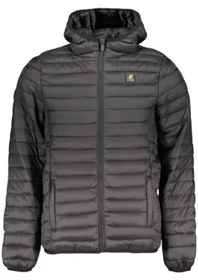Image de Veste noire élégante pour homme, avec capuche et nombreuses poches