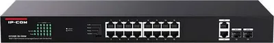 Produktbild von IP-COM Networks G1120P-16-150W, Unmanaged, Gigabit Ethernet (10/100/1000), Power over Ethernet (PoE), Rack-Einbau, 1U