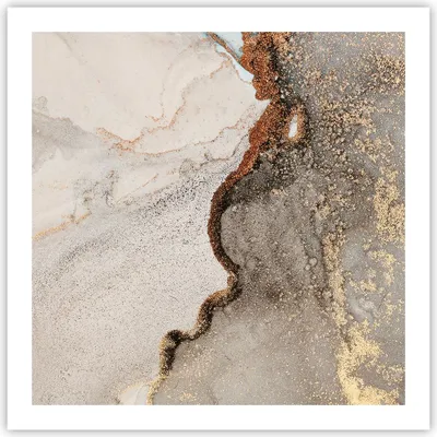 Produktbild von Poster - Poster ohne Rahmen - Stein Sand Abstraktion - 60x60 cm - Wand Bild - Wanddeko - Wandbilder - Kunstposter - Wandposter - Bilder - Kunstdruck - Wanddekoration - Wandbild - P2XAC60x60-4778