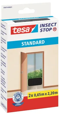 Produktbild von tesa Fliegengitter STANDARD für Türen, 2 x je 0,65 m x 2,20m