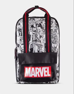 Immagine prodotto di Zaino Marvel a tema fumetto (bianco e nero)