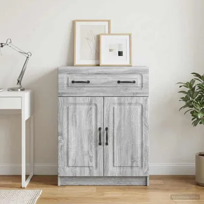 Obrázok produktu pre vidaXL Komoda Sonoma, sivá, 66 x 34,5 x 87 cm, drevotrieska