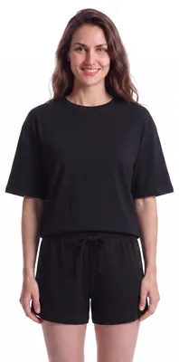 Produktbild von BOSS Damen-Sommerpyjama aus Baumwolle mit kurzen Ärmeln 50561609
