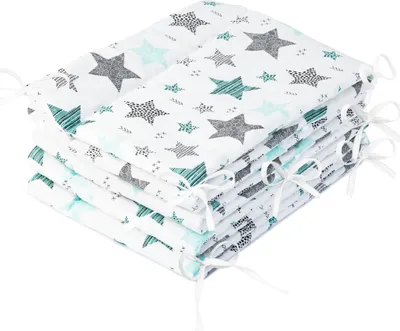 Produktbild von Amilian Bettumrandung Babybett Baby Kinder Nestchen Kantenschutz Bettnestchen Kopfumrandung für Laufstall Bettausstattung Bettschlange 360 cm