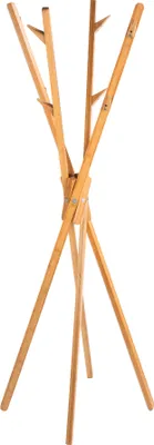 Produktbild von WENKO Stand Garderoben Kleider Ständer mit Haken Bambus MIKADO Kleidung Jacken