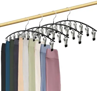 Produktbild von Leggings Organizer 4 Stück - Multifunktionale Kleiderbügel mit Clips