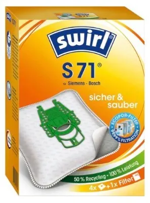 Zdjęcie produktu dla Swirl, S71, Worki do odkurzacza, 4 sztuki (PRODUKT Z NIEMIEC)