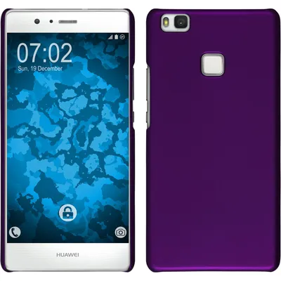 Produktbild von PhoneNatic Case kompatibel mit Huawei P9 Lite - Hülle lila gummiert Hard-case + 2 Schutzfolien