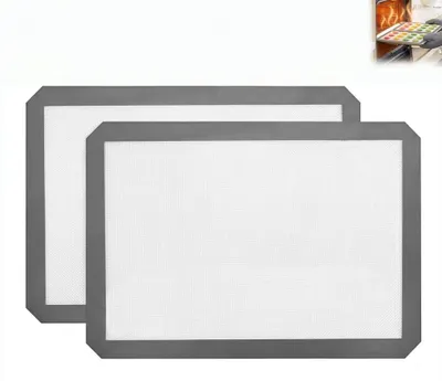 Silikon-Backmatte 2er-Set, 42 x 29,5 cm, antihaft, hitzebeständig bis 230 °C