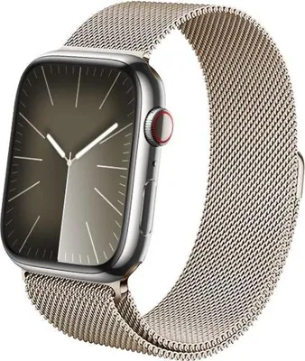 Image de Crong Milano Steel - Bracelet en acier inoxydable pour Apple Watch 38/40/41/42 mm (Champagne)