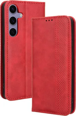 Produktbild von Samsung Galaxy S25 FE Hülle - Coverup Vintage Style Klapphülle - Rot
