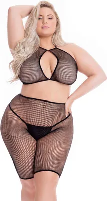 Produktbild von Sunset Glow Bike Short Set Schwarz, Plus Size