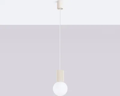 Produktbild von Pendelleuchte HALO 1 beige 1xG9 8W Aluminium/Glas 120x12x12cm Sollux Lighting
