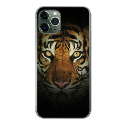 Produktbild von MuchoWow® Handyhülle Schutzhülle Hülle für iPhone 11 Pro Tiger - Licht - Augen Silikon Softcase Handy Hülle - Handy