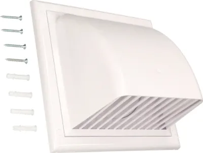 Obrázok produktu pre KOTARBAU® nástenný vývod vzduchovodu Ř 150 mm so spätnou klapkou Ventilačný kryt pre kruhové ventilačné systémy