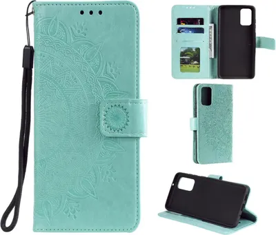 Immagine prodotto di Custodia per Samsung Galaxy S20 Custodia del telefono cellulare Flip Cover protettiva Mandala Verde