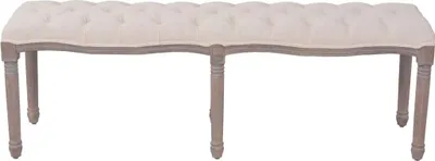 Obrázok produktu pre vidaXL Lavica z masívneho dreva 150 x 40 x 48 cm krémová biela