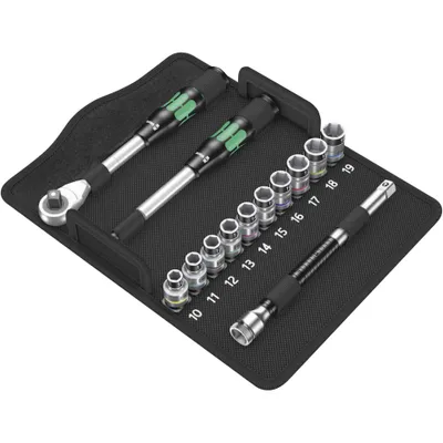Obrázok produktu pre Wera 8006 SC 1, Zakladací kľúč, Čierna, Chróm, Zelená, CE, Kľúč, 2 kusov, 1/2"