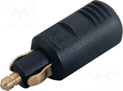 Produktbild von 1x Stecker für KFZ-Zigarettenanzünder Schraubklemme 8A schwarz 67751500 Stromvers