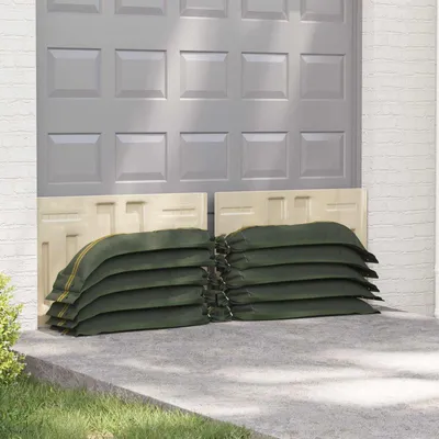 Image de Sacs de sable 100 pcs Vert foncé 100 x 25 cm HDPE