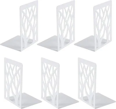 Produktbild von Metallene Buchstützen weiß für Bücherregale