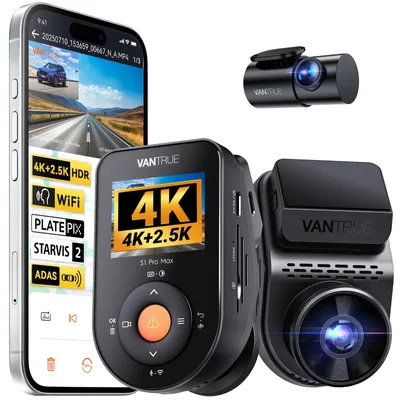Produktbild von Autokamera – 4K + 2,5K – Vorder- und Rückkamera – WLAN und GPS – Parkmodus