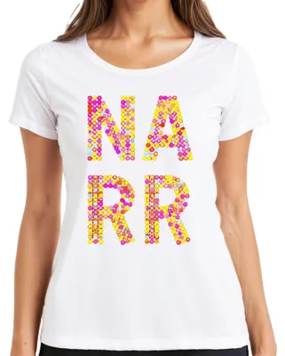Produktbild von NARR Karneval Fasching Kostüm bunt Konfetti lustig Fastnacht Damen T-Shirt, Weiß, L
