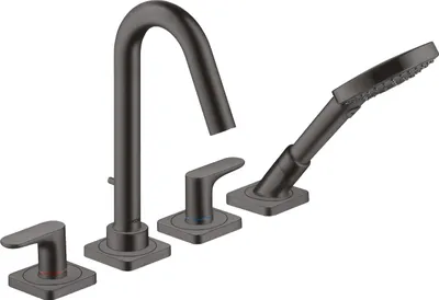 Produktbild von hansgrohe AXOR Citterio M 4-Loch Wannenrandarmatur mit Hebelgriffen und Rosetten, 34444340