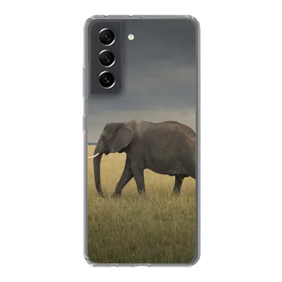 Produktbild von MuchoWow® Handyhülle Schutzhülle Hülle für Samsung Galaxy S21 FE Elefant - Savanne - Tiere - Natur Silikon Softcase Handy Hülle - Mobiltelefonhülle